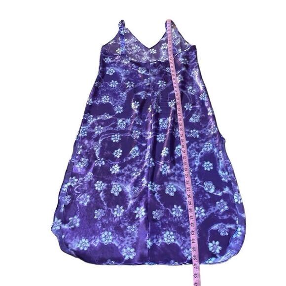 Vintage California Dynasty Purple Floral Nightie, Fairycore Slip Dress, Medium - Picture 2 of 7